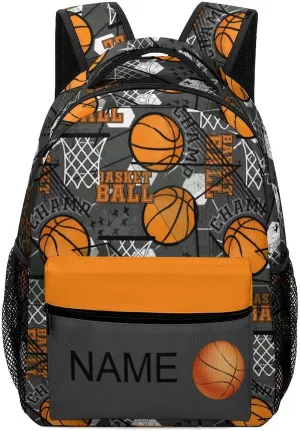 Custom Basketball Sport Backpack Personalized Name Text Backpack Daypacks Customized BookBags School Bag for Student Boys Girls