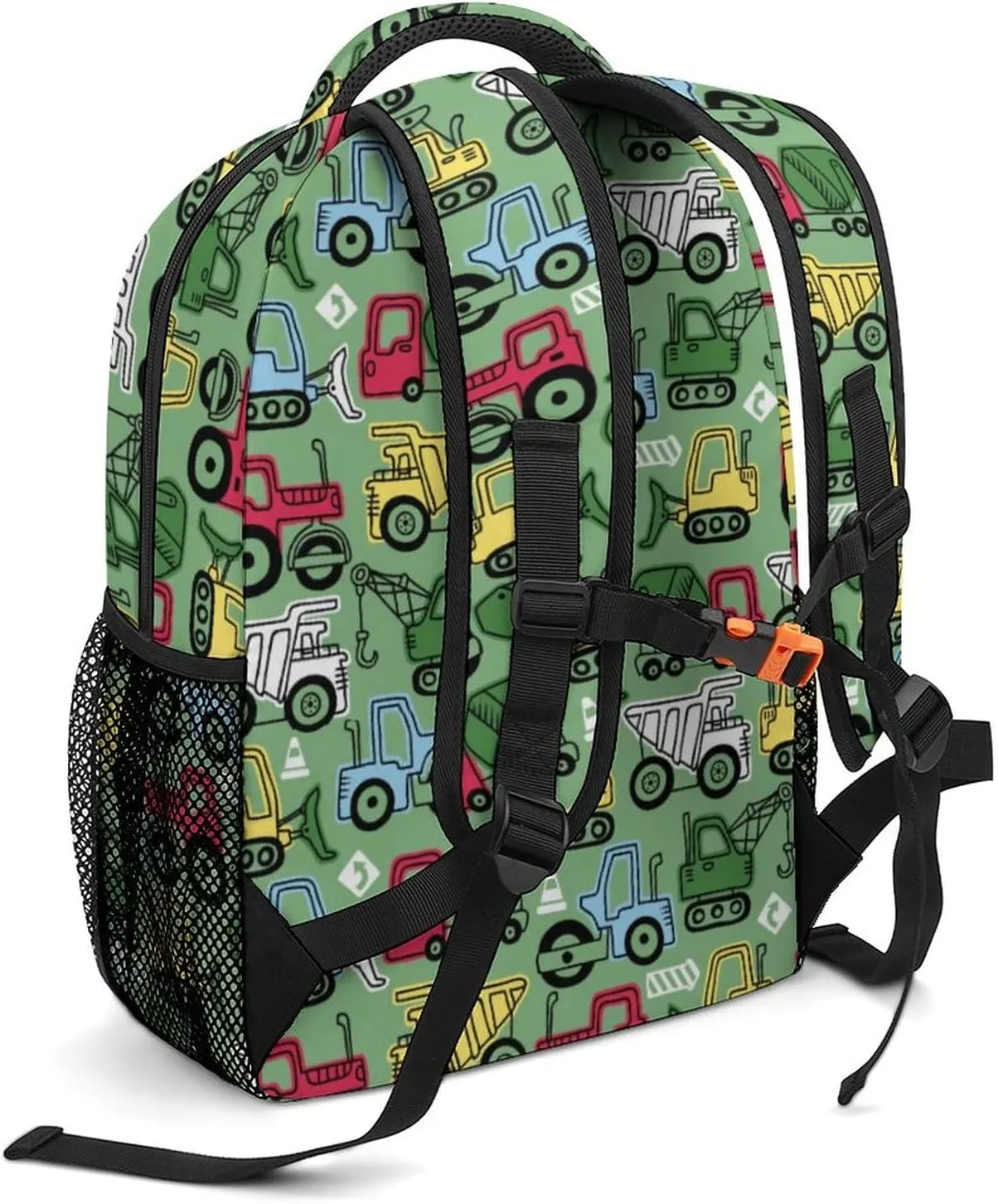 Custom Colorful Truck Car Backpack Personalized Name Text Backpack Daypacks Customized BookBags School Bag for Student Boys Girls