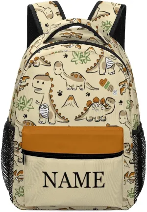 Custom Cute Dinosaur Paw Backpack Personalized Name Text Backpack Daypacks Customized BookBags School Bag for Student Boys Girls
