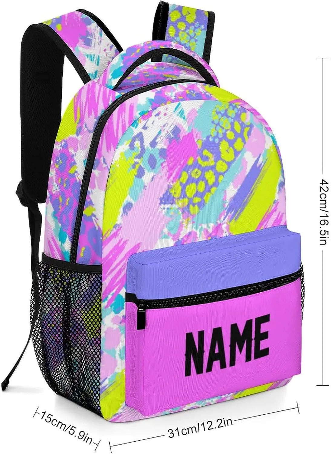 Custom Tie Dye Backpack Personalized Name Text Backpack Daypacks Customized BookBags School Bag for Student Boys Girls