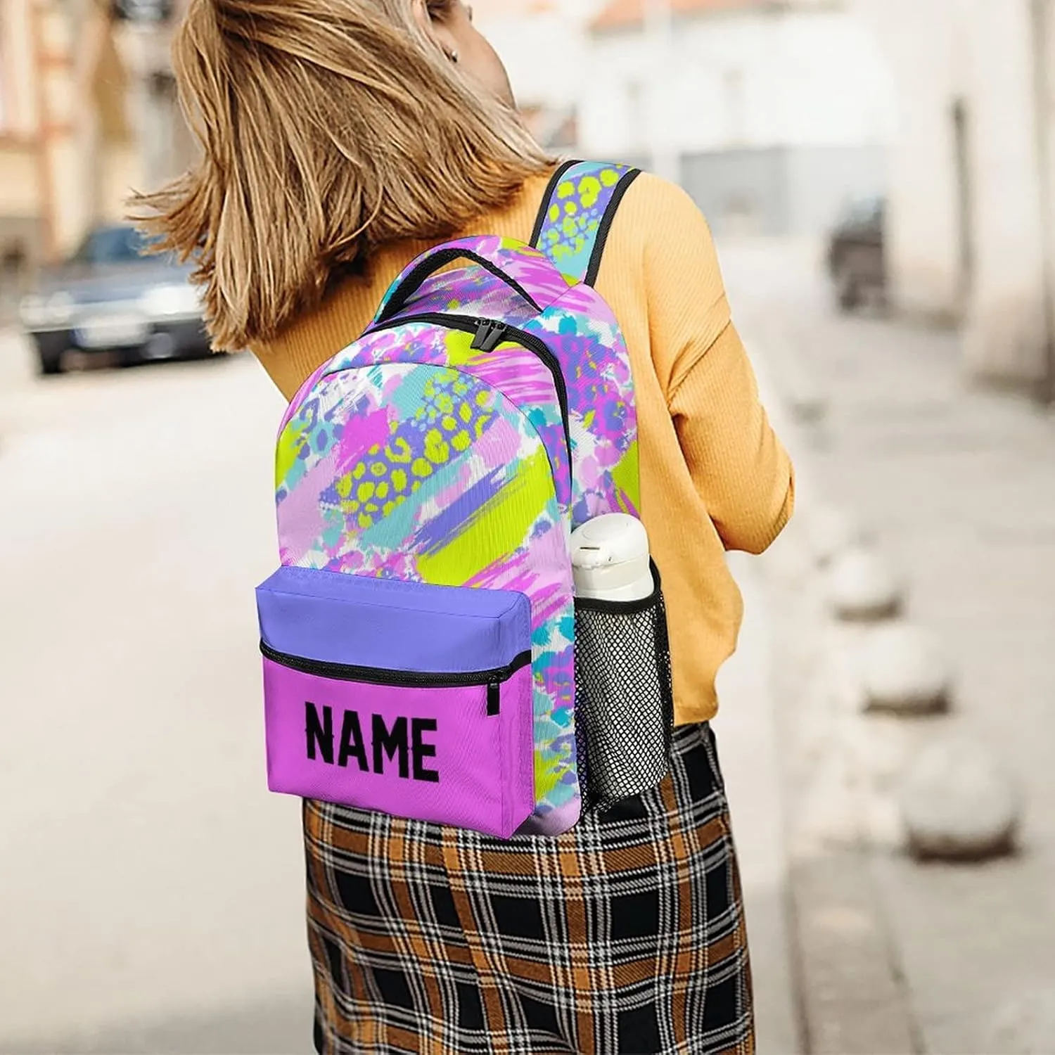 Custom Tie Dye Backpack Personalized Name Text Backpack Daypacks Customized BookBags School Bag for Student Boys Girls