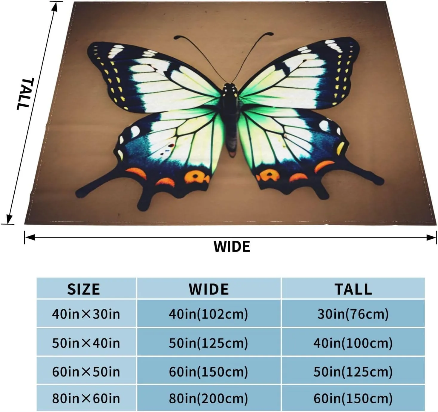 Cute Little Butterfly Super Soft Microfiber Flannel Blankets, Bed, Sofa Ultra Luxurious Warm and Cozy for All Seasons
