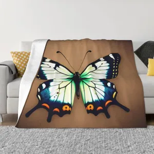 Cute Little Butterfly Super Soft Microfiber Flannel Blankets, Bed, Sofa Ultra Luxurious Warm and Cozy for All Seasons