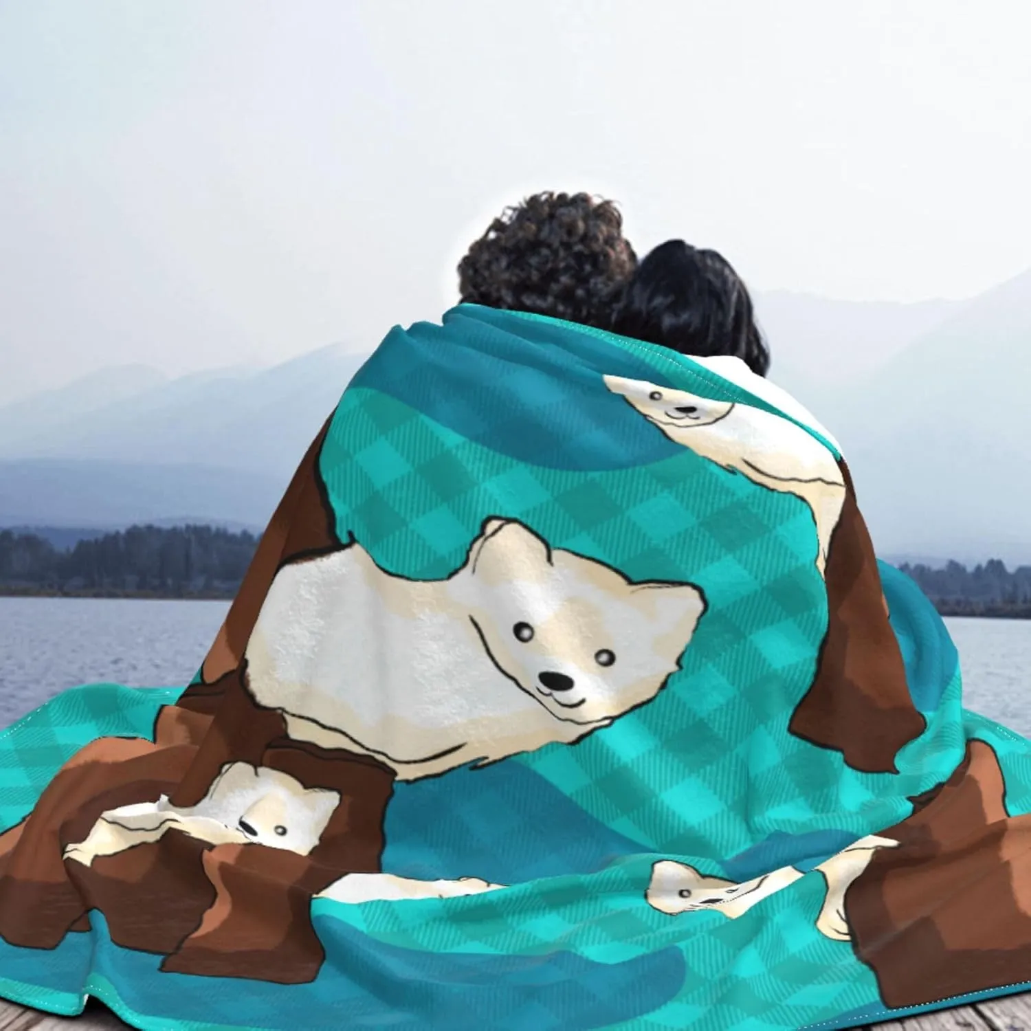 Cute Little Raccoon Super Soft Microfiber Flannel Blankets, Bed, Sofa Ultra Luxurious Warm and Cozy for All Seasons