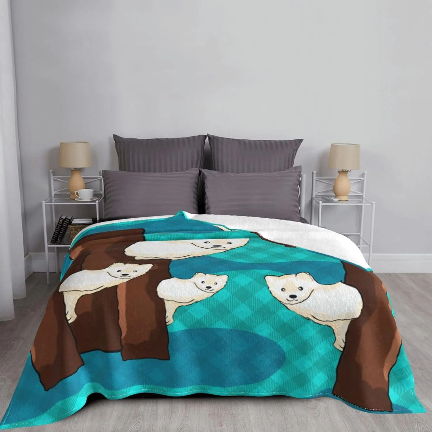 Cute Little Raccoon Super Soft Microfiber Flannel Blankets, Bed, Sofa Ultra Luxurious Warm and Cozy for All Seasons