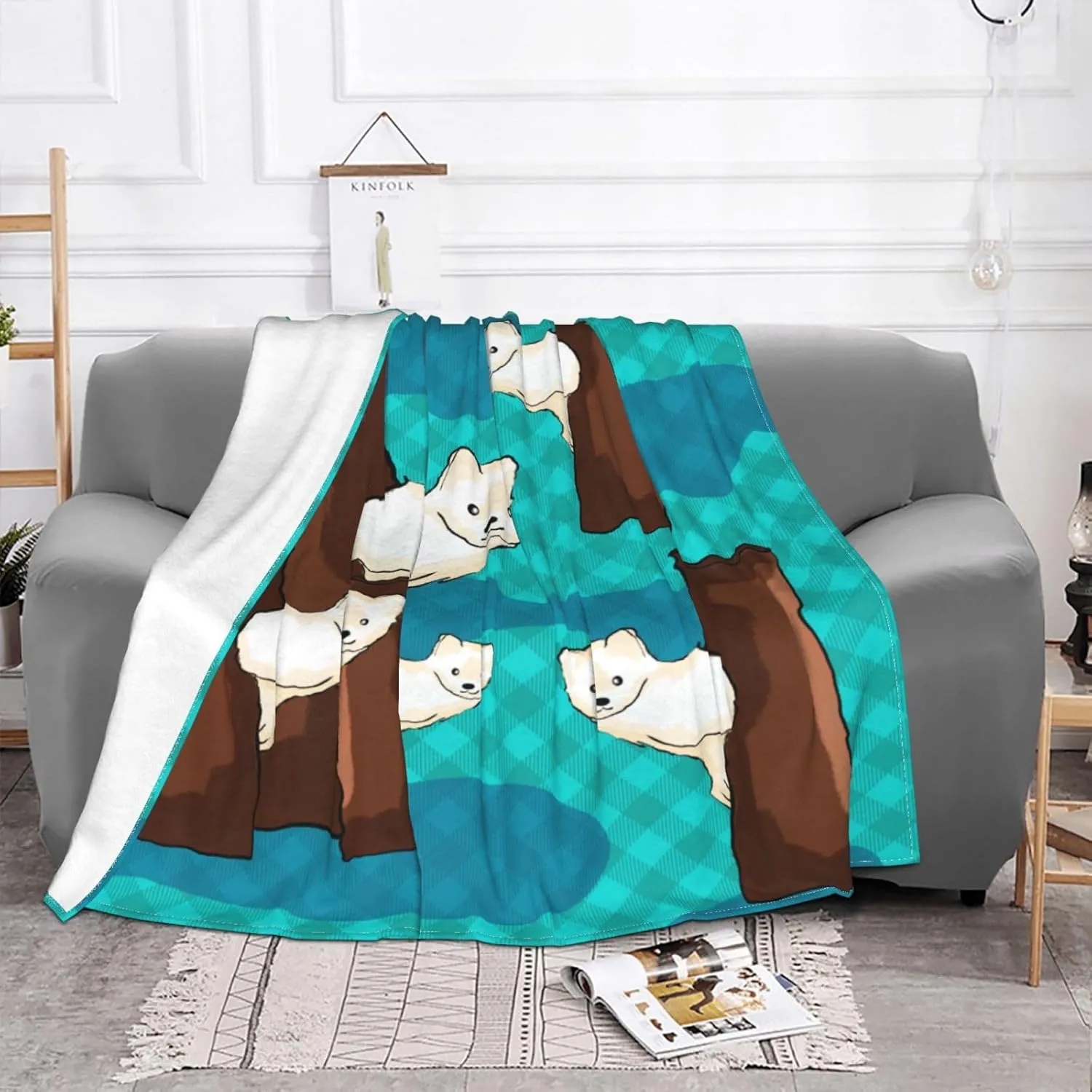 Cute Little Raccoon Super Soft Microfiber Flannel Blankets, Bed, Sofa Ultra Luxurious Warm and Cozy for All Seasons