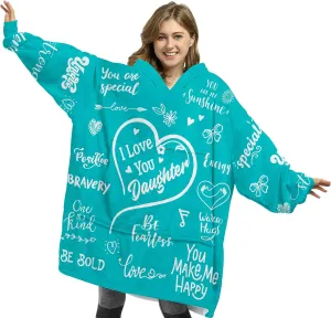 Daughter Gifts - Wearable Hooded Blanket for Daughter - Mothers Day, Birthday, Graduation Gifts for Daughter - Best Gift Ideas for Daughter Wearable Blanket Hoodie
