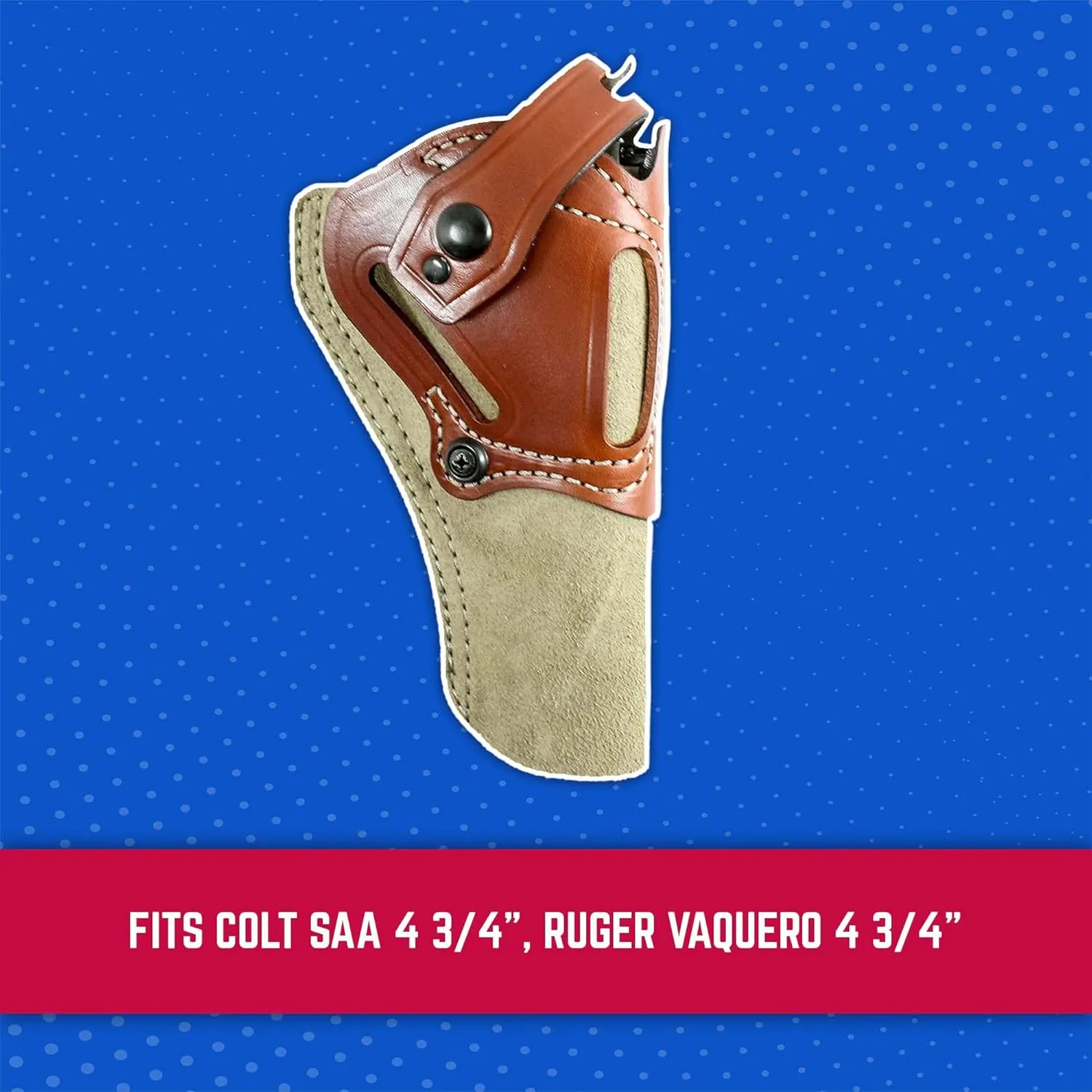 DeSantis Wild Hog Hybrid - OWB Holster for Pistols and Revolvers, Ambidextrous Gun Holster for Men and Women, Made with 1060D Senior Ballistic Nylon and Premium Saddle Leather