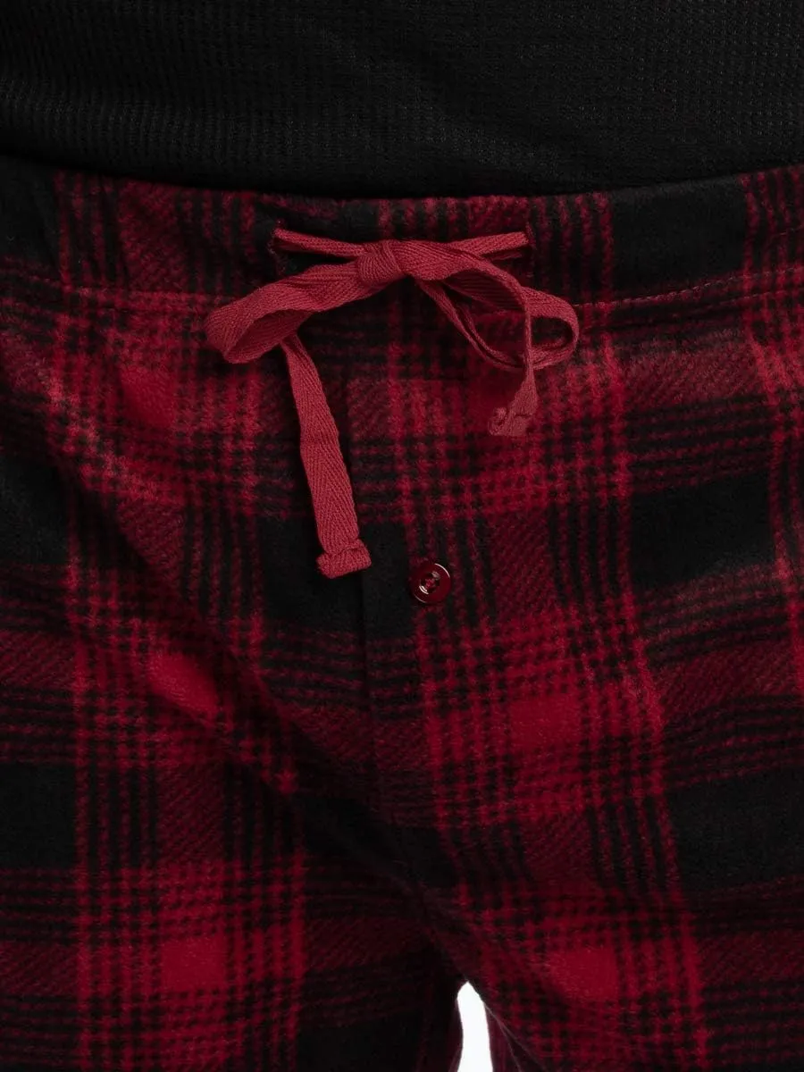 DG Hill 1Pack or 3Pack Mens PJ Pajama Pants Bottoms Fleece Lounge Pants Sleepwear Plaid PJs with Pockets Microfleece