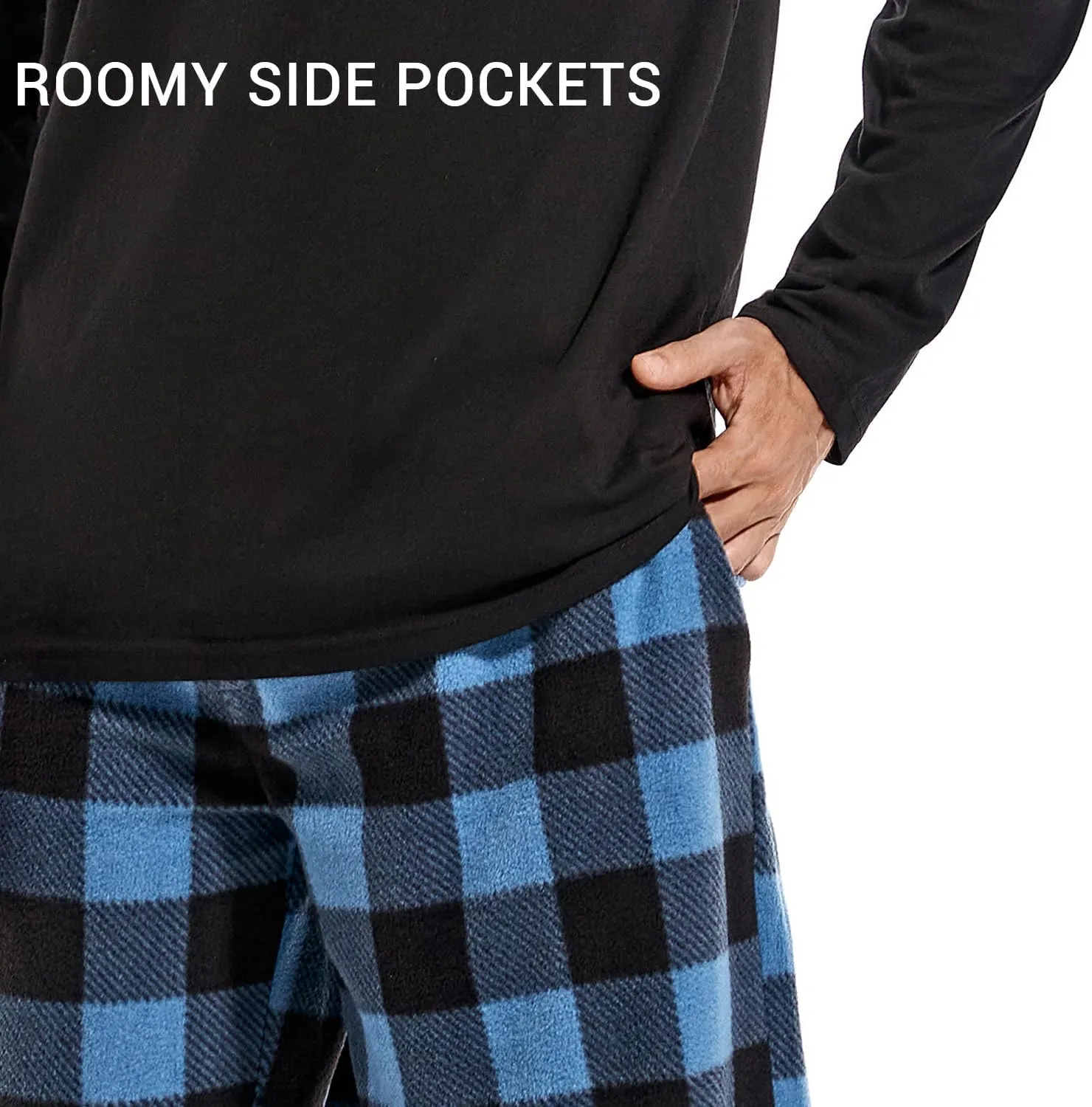 DG Hill Pajama Pants Men - Flannel Pajama Pants Fleece PJS Sets Cotton Top - Mens Pajama Set PJ Sleep Pant Loungewear Sets