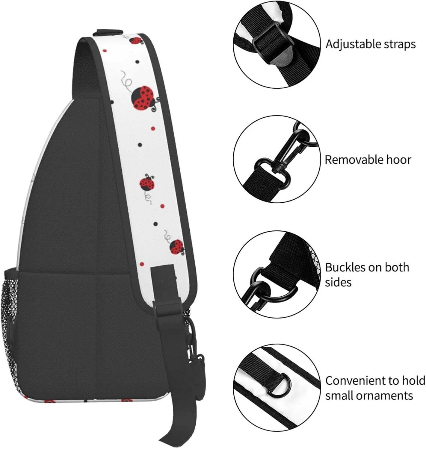 Dinosaur Crossbody Bags Men Cross Chest Bag Women Adjustable Sling Backpack Shoulder Bag