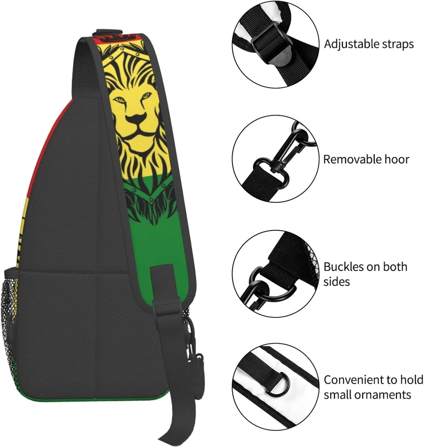 Dinosaur Crossbody Bags Men Cross Chest Bag Women Adjustable Sling Backpack Shoulder Bag