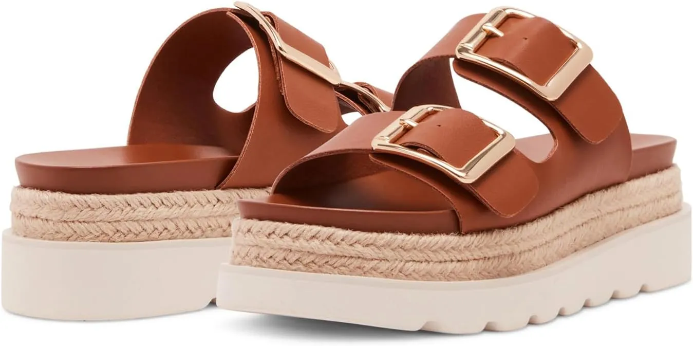 DOEYG Raffia Platform Wedges Sandals for Women Summer Beach Slide Sandals Comfortable Casual Woven Straw Crochet Open Toe Flatform Sandal