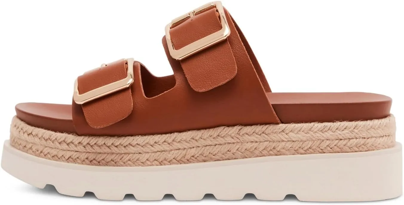 DOEYG Raffia Platform Wedges Sandals for Women Summer Beach Slide Sandals Comfortable Casual Woven Straw Crochet Open Toe Flatform Sandal