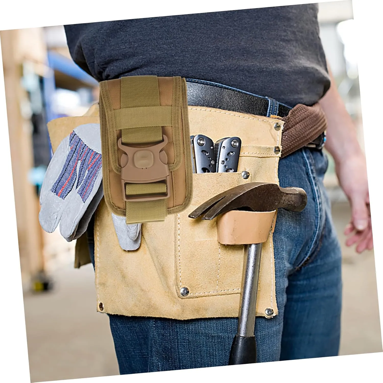 DOITOOL Multifunctional Multi-Pocket Waist Bag for Outdoor Phone Holder Belt Bag Cell Phone Pouch Hiking Waist Pack