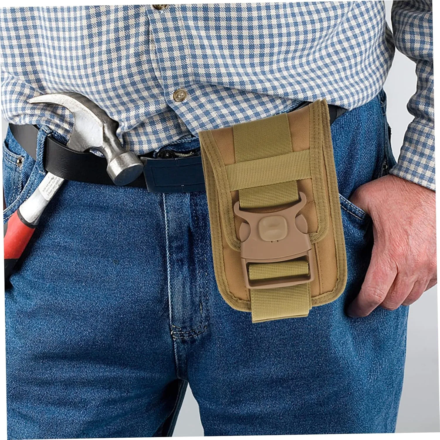 DOITOOL Multifunctional Multi-Pocket Waist Bag for Outdoor Phone Holder Belt Bag Cell Phone Pouch Hiking Waist Pack