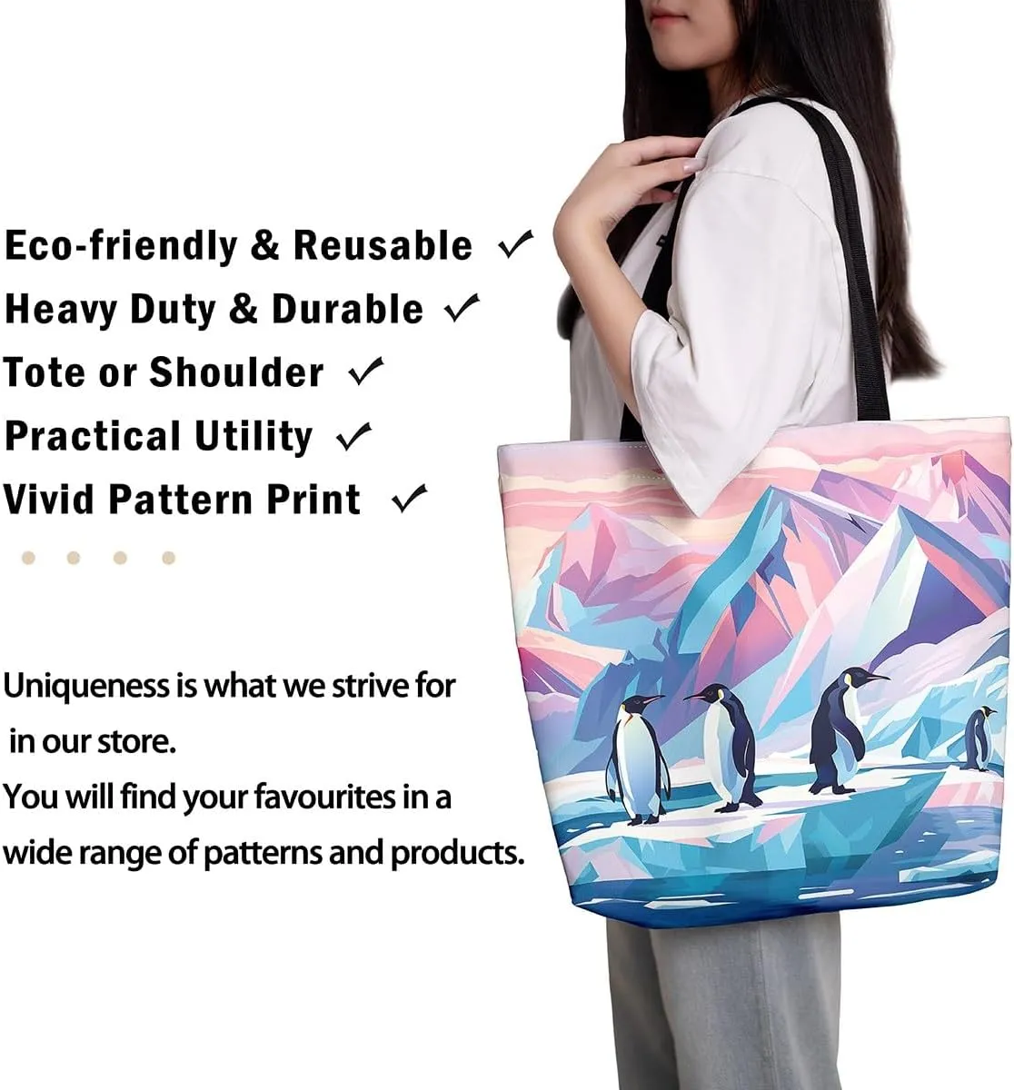 Dolphin Canvas Tote Bag,Nautical Sea Animal Gym Bag,Tropical Coastal Reusable Cloth Cotton Bags