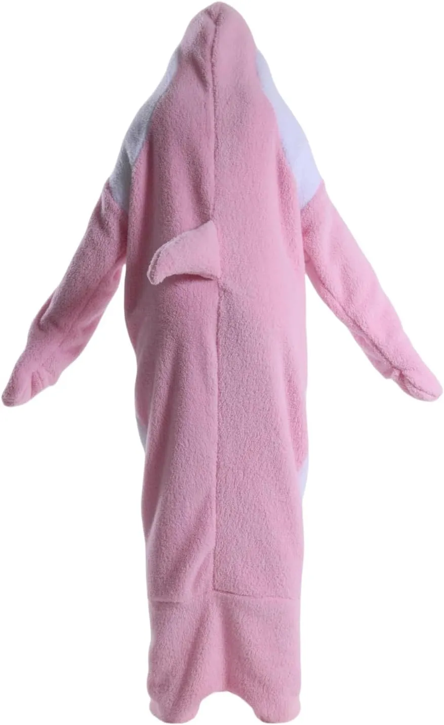 Dolphin Wearable Blanket Hoodie for Adults Kids Super Soft Cozy Dolphin Costume