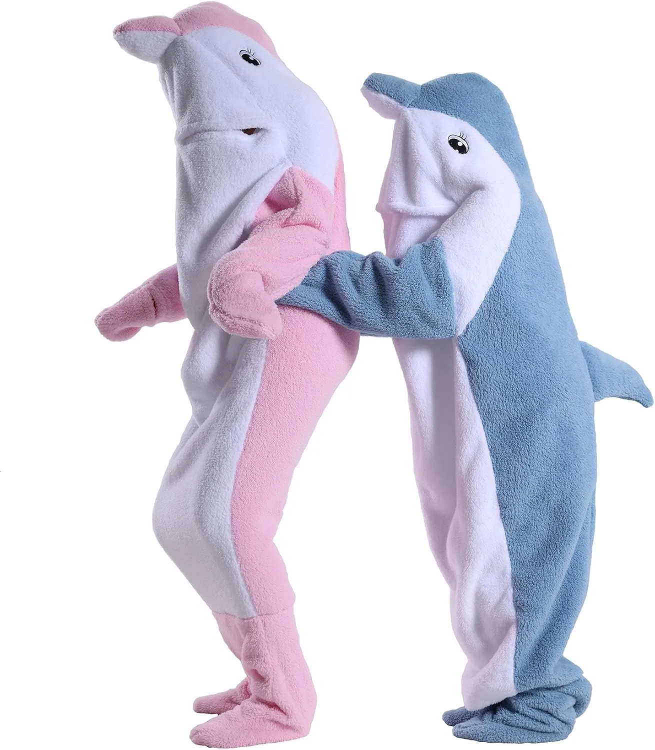 Dolphin Wearable Blanket Hoodie for Adults Kids Super Soft Cozy Dolphin Costume