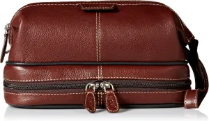 Dopp Mens Country Saddle Travel Kit with Bonus Items-Leather, Brown,One Size