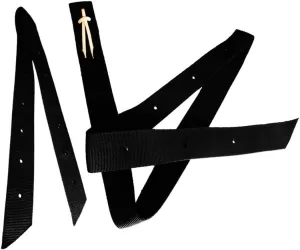 Double Ply Black Nylon Cinch Strap and Off Billet Saddle Set