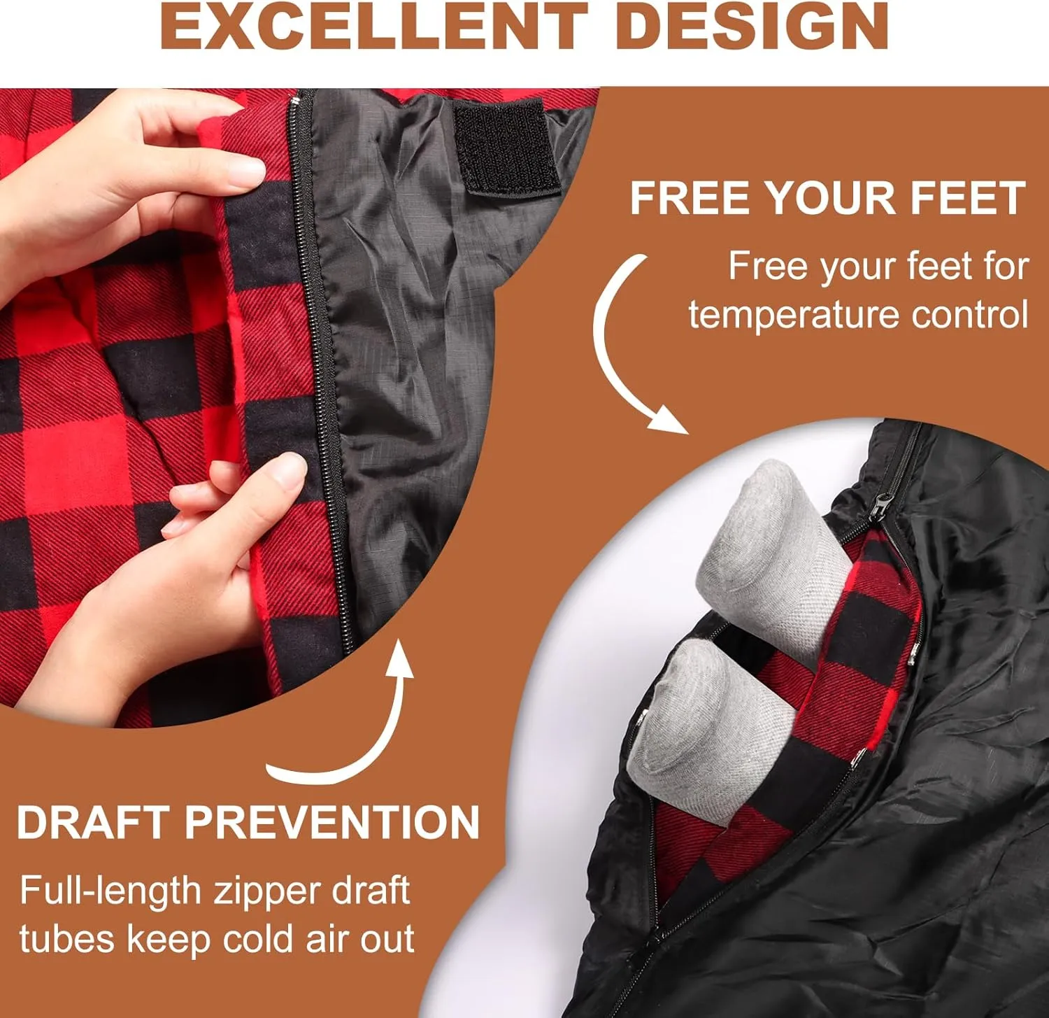 Double Sleeping Bag for Adults Kids Camping, XL Queen Size Sleeping Bags for 2 Person All Season Hiking Backpacking, Lightweight Waterproof with Compression Sack