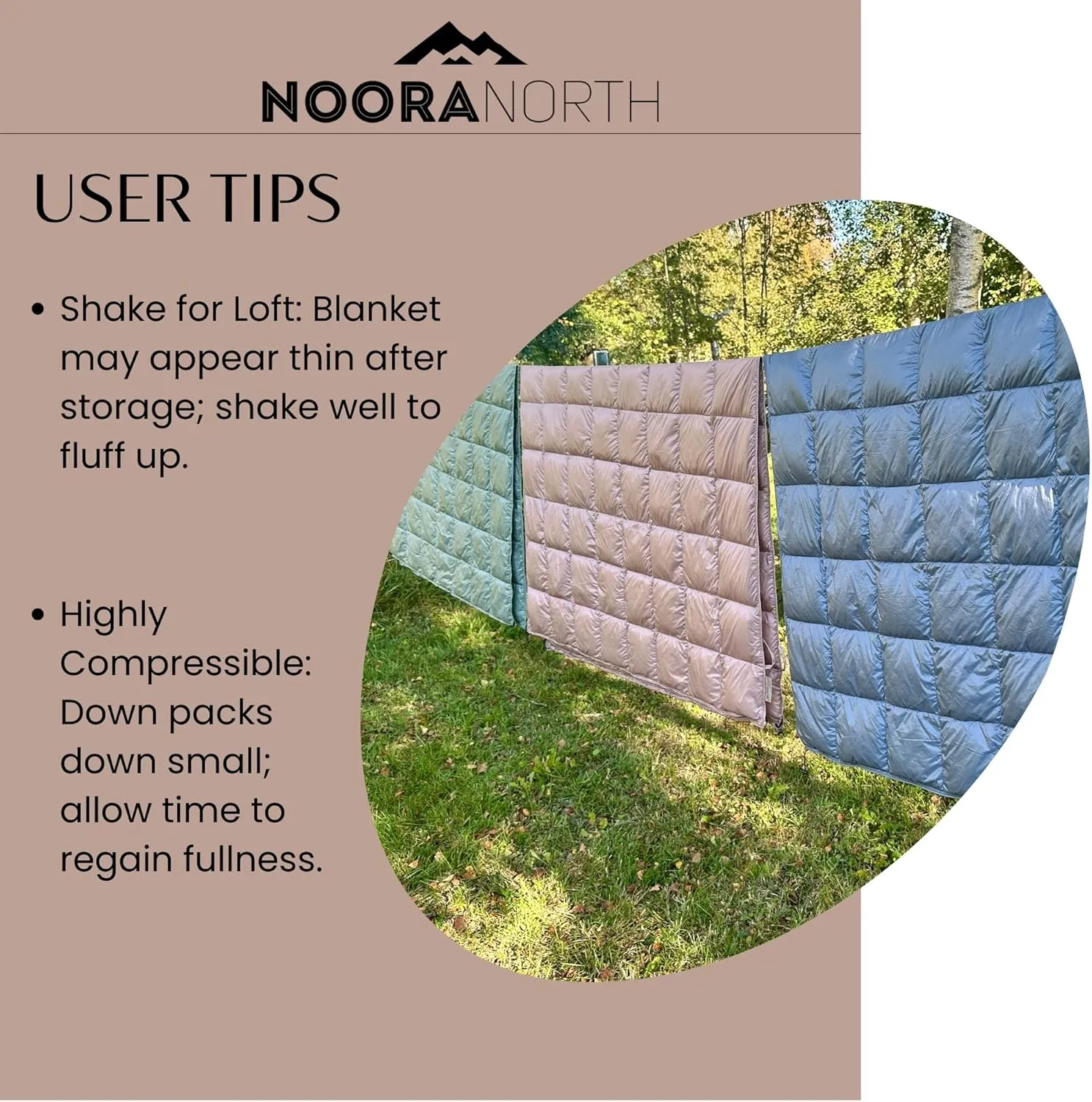 Down Camping Blanket with Footbox - Packable Warm Puffy Lightweight Camp Quilt - Water Resistant for Backpacking Hiking Travel – Compact Outdoor Throw Sleeping Blanket with Bag - 52x77