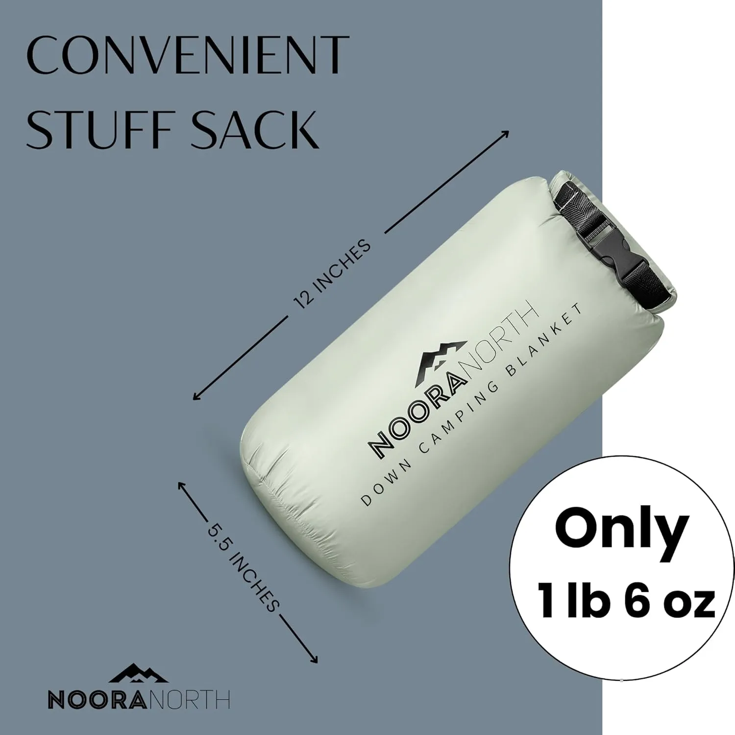 Down Camping Blanket with Footbox - Packable Warm Puffy Lightweight Camp Quilt - Water Resistant for Backpacking Hiking Travel – Compact Outdoor Throw Sleeping Blanket with Bag - 52x77