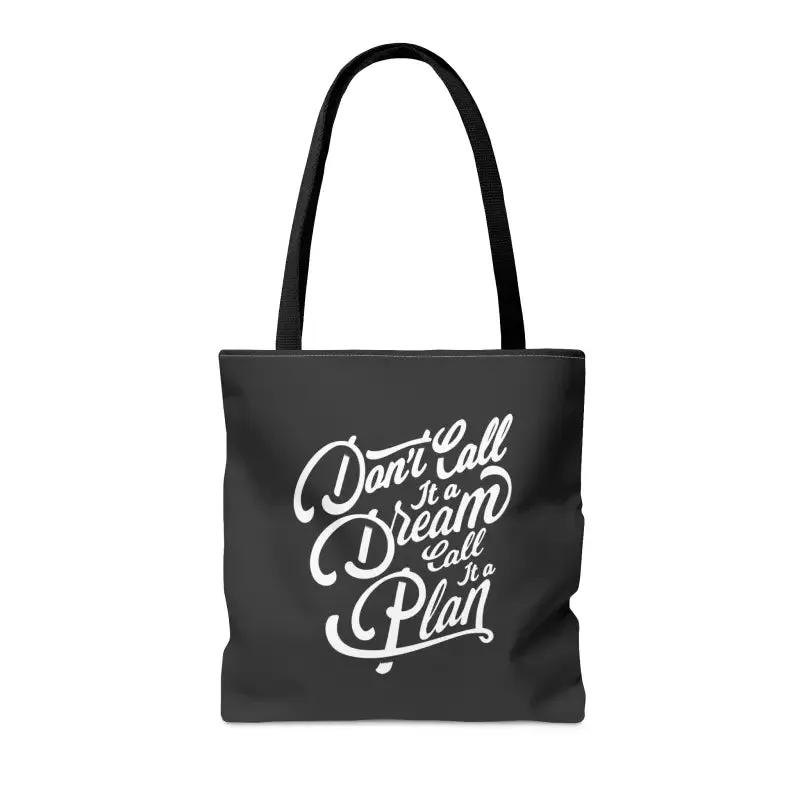 Dream Big Tote Bag with Inspirational Quote Charm