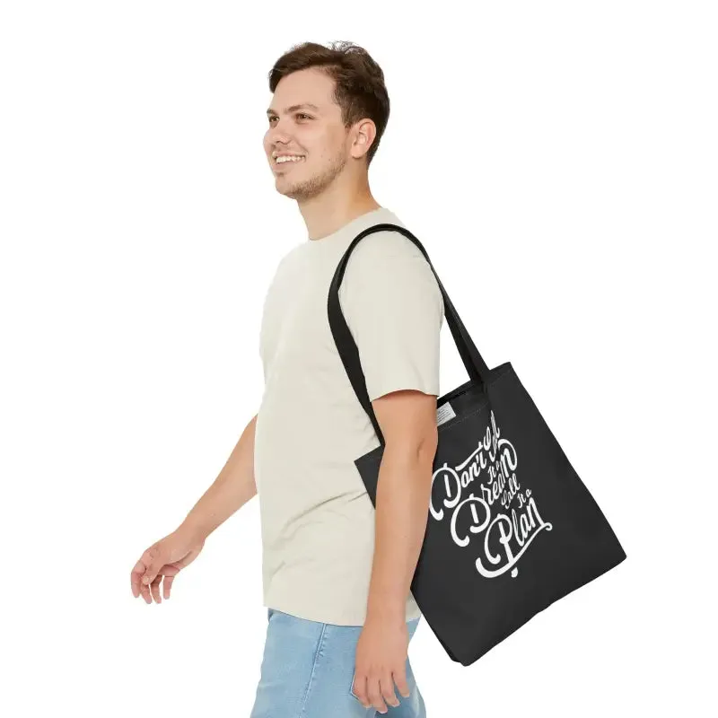 Dream Big Tote Bag with Inspirational Quote Charm