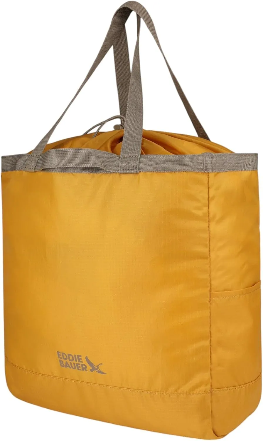 Eddie Bauer Stowaway Packable Tote Bag | Lightweight | Compact | Cinch Closure | Ripstop Nylon | 25l Capacity