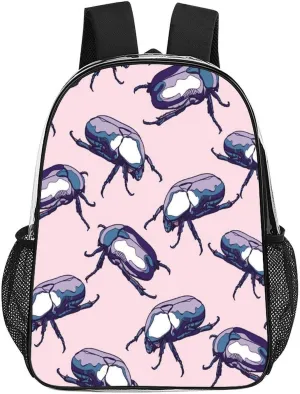 Egyptian Scarab Insect Clear Shoulders Bag Unisex Backpack for Camping Hiking Travel