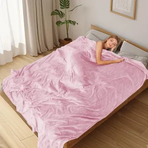 Electric Heated Blanket Breathable Warm 72" x 84" Full Size Flannel Heated Blanket with 1-4 Heating Levels & 10 Hours Auto Shut Off, Control Temperature and Washable, for Sofa and Bed - Pink