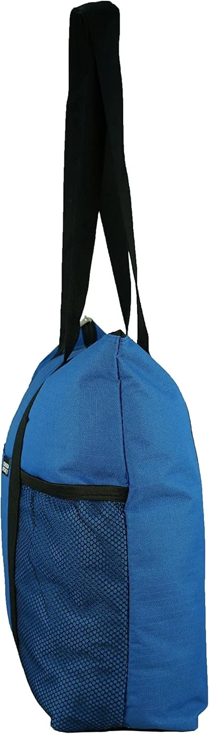 Ensign Peak Shoulder Tote with Multiple Pockets and Zipper Closure