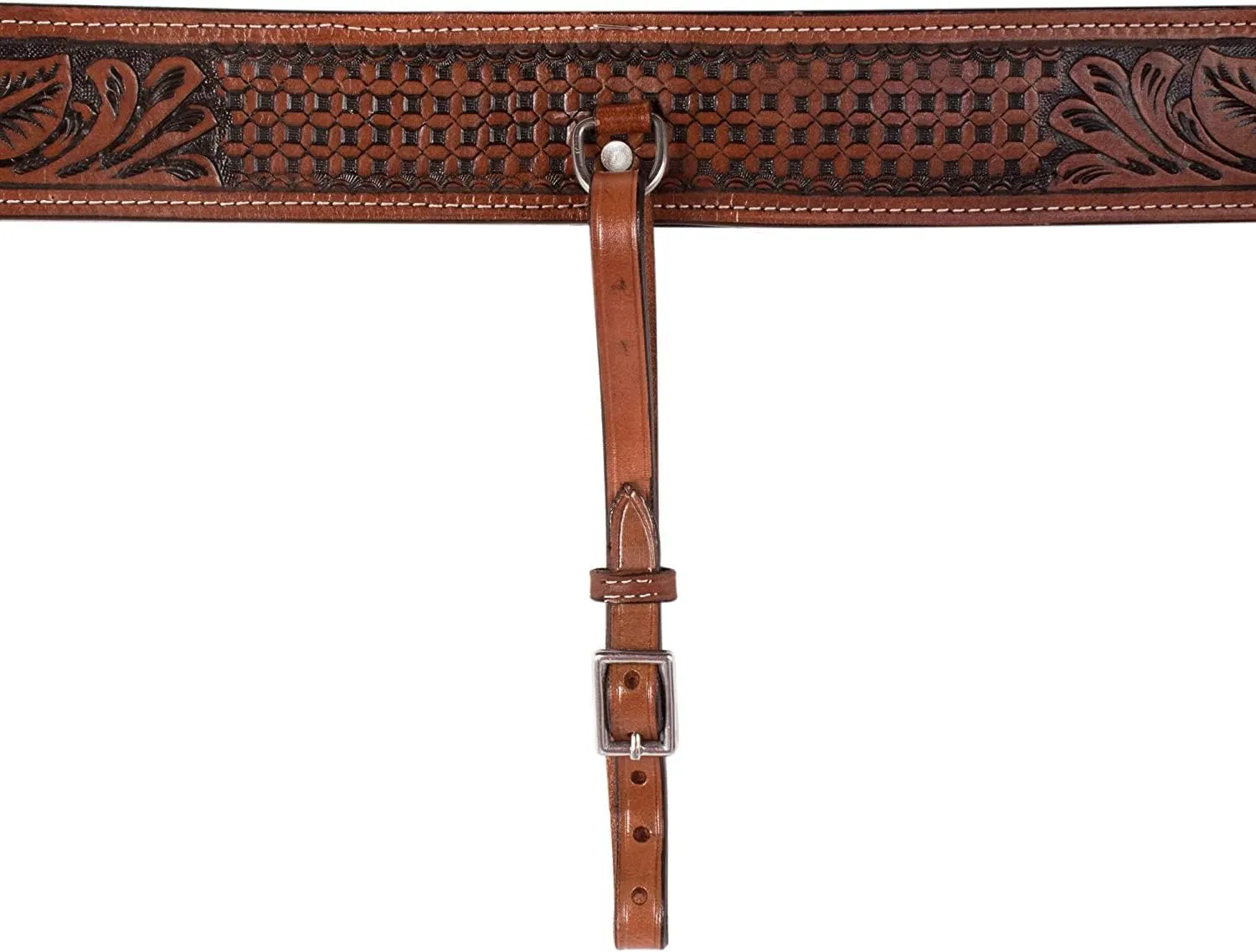 Equitack Western Horse Saddle Back Cinch Flank Strap Rear Girth Leather Buckskin Billet Keeper