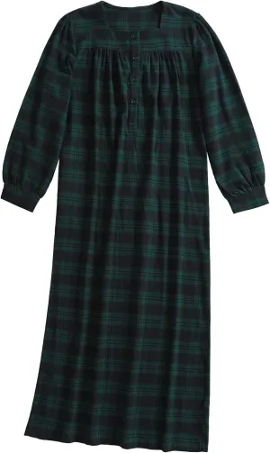 Esenchel Women's Warm Flannel Nightgown Long Cotton Night Gowns