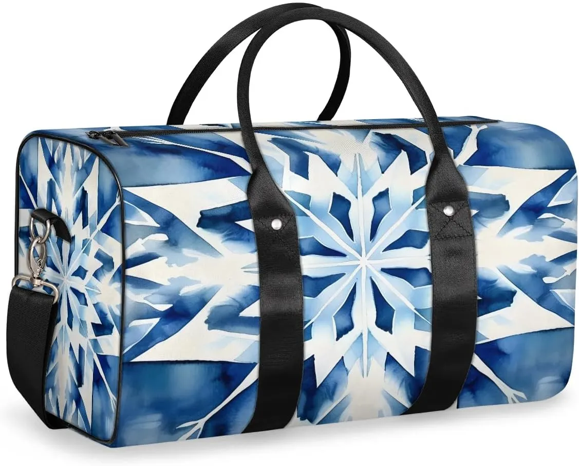 Ethnic Travel Duffel Bag for Women Men Tie Dye Waterproof Foldable Overnight Weekender Bag Large Capacity Sports Gym Bag