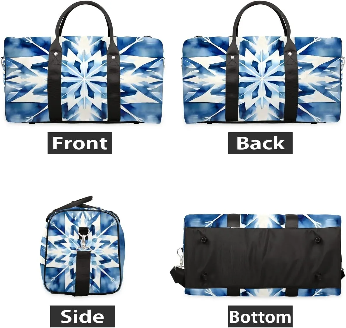 Ethnic Travel Duffel Bag for Women Men Tie Dye Waterproof Foldable Overnight Weekender Bag Large Capacity Sports Gym Bag