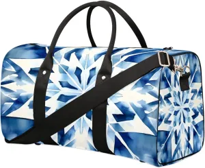 Ethnic Travel Duffel Bag for Women Men Tie Dye Waterproof Foldable Overnight Weekender Bag Large Capacity Sports Gym Bag