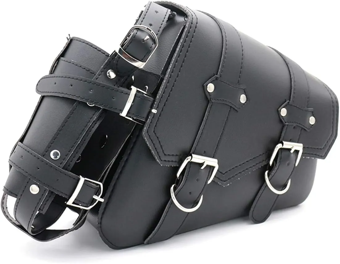 evomosa Universal Motorcycle Saddle Bags PU Leather Side Tool Bags for Motorbike Saddle Bag (Right Side)