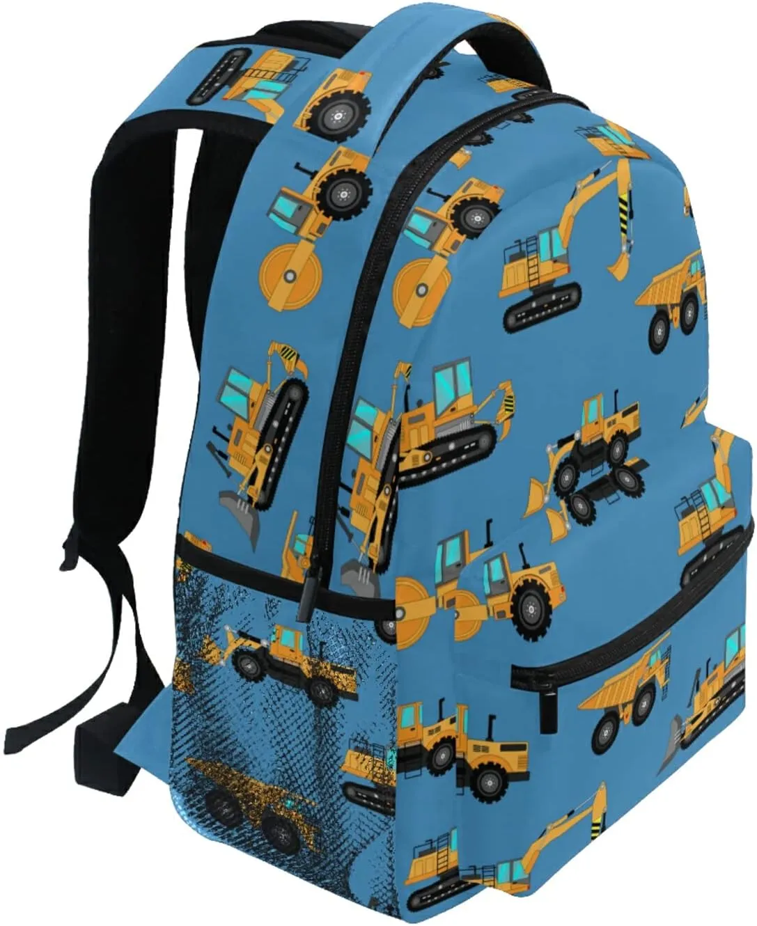 Excavator Concrete Mixer Kids Backpack for Boys Girls,Kids Daypacks ​Elementary Toddler School Bags Preschool Bookbag Travel Bag (041409),Over 3 years old