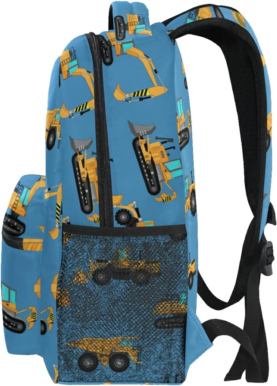 Excavator Concrete Mixer Kids Backpack for Boys Girls,Kids Daypacks ​Elementary Toddler School Bags Preschool Bookbag Travel Bag (041409),Over 3 years old