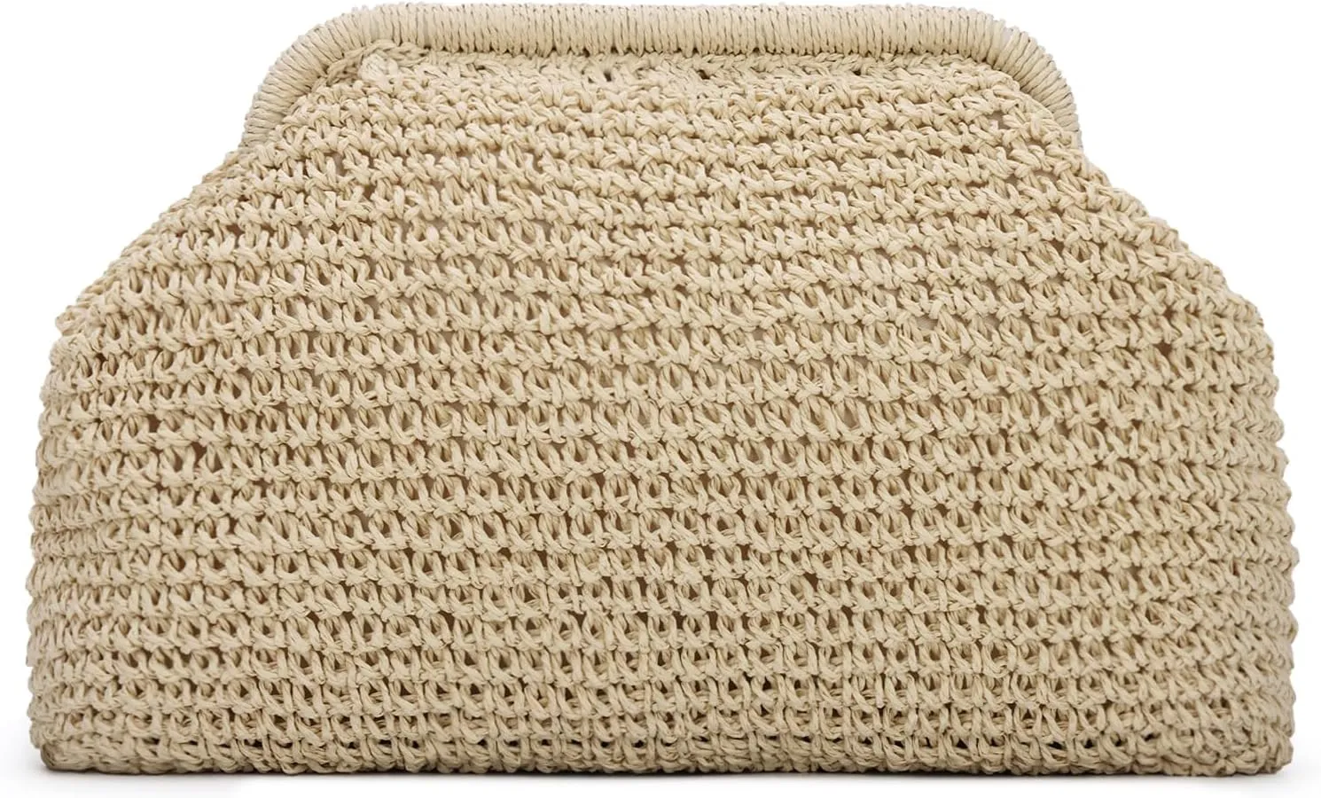 Fecialy Straw Clutch Purses for Women Woven Dumpling Handbag Summer Beach Clutch Wicker Raffia Crossbody Purses