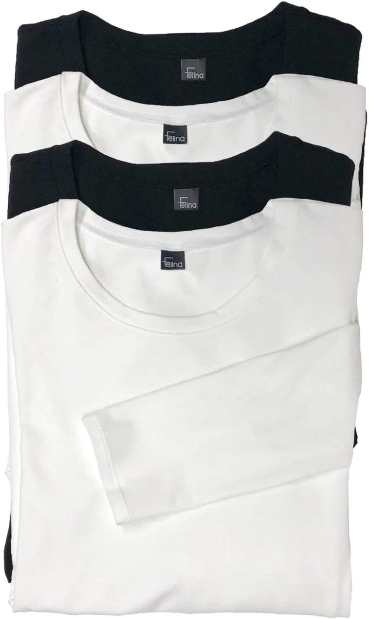 Felina | Key Item Long Sleeve Crew Neck Tee | Cotton & Modal | 2-Pack
