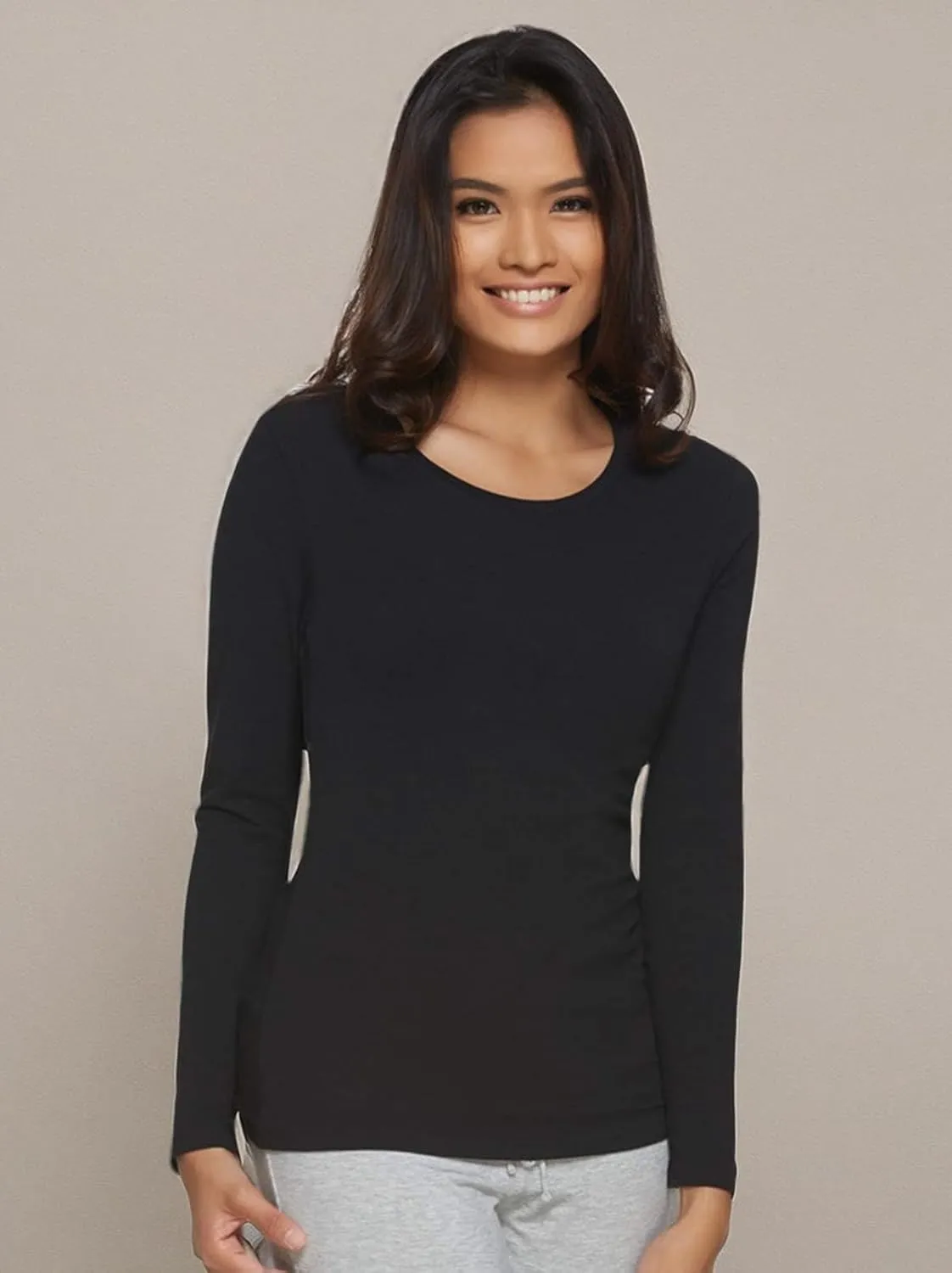 Felina | Key Item Long Sleeve Crew Neck Tee | Cotton & Modal | 2-Pack