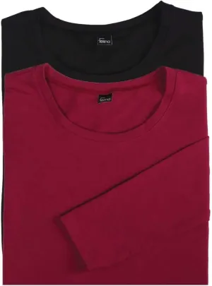 Felina | Key Item Long Sleeve Crew Neck Tee | Cotton & Modal | 2-Pack