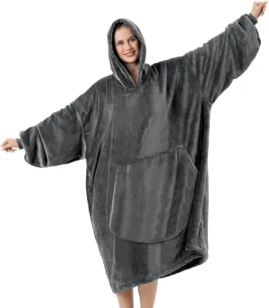 FestiCorp Oversized Blanket Hoodie for Adults - Extra Long Wearable Sweatshirt with Giant Sleeve, Hood and Pocket