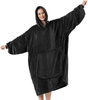 FestiCorp Oversized Blanket Hoodie for Adults - Extra Long Wearable Sweatshirt with Giant Sleeve, Hood and Pocket