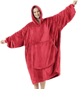 FestiCorp Oversized Blanket Hoodie for Adults - Extra Long Wearable Sweatshirt with Giant Sleeve, Hood and Pocket