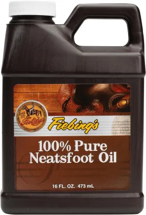 Fiebing's 100% Pure Neatsfoot Oil 16 oz - Leather Conditioner & Preservative with All Natural Animal Oil - Waterproof, Soften, Restore, & Strengthen Leathercraft Shoe, Boot, Belt, Saddle, Couch, Purse